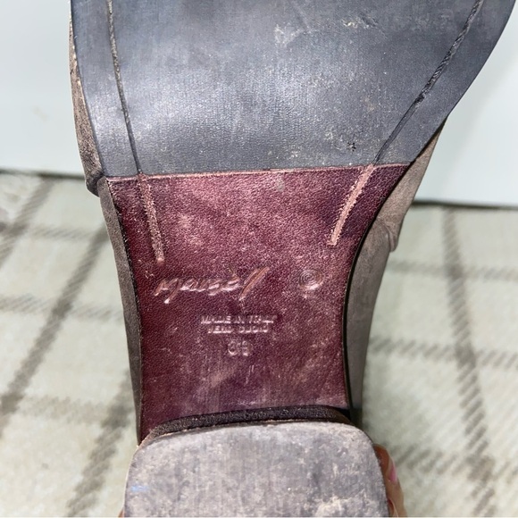 Marsell Brown Leather Ankle wooden Heels Booties Size 39 - Picture 7 of 7